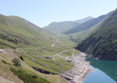 Blue lake in the mountains